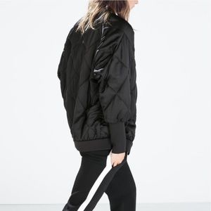 ZARA Oversized Quilted Bomber